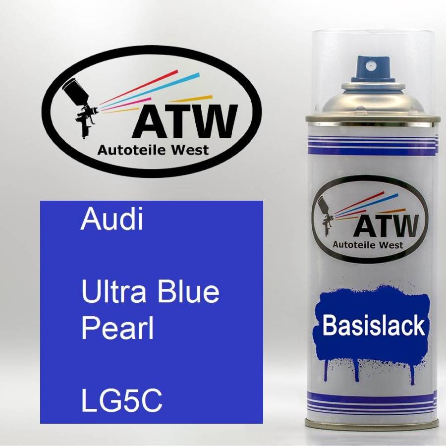 Audi, Ultra Blue Pearl, LG5C: 400ml Sprühdose, von ATW Autoteile West.